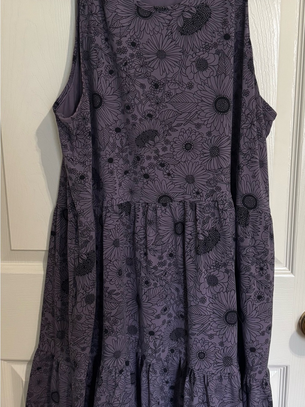 Life Is Good Lavender Floral Tiered Midi Dress